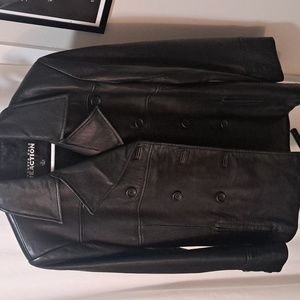 Kenneth Cole Leather Double-Breasted Jackets